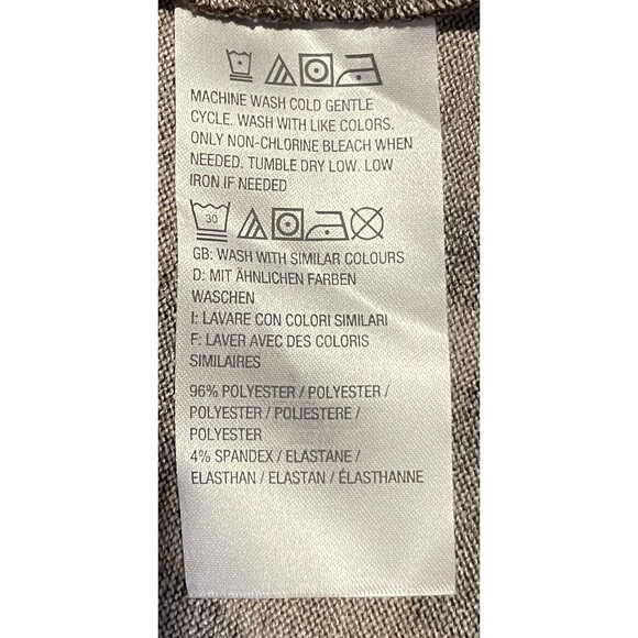 DENIM & CO. Floral Print Stretchy Brown Knit Tunic/Sweater Women's 1X - Picture 8 of 9